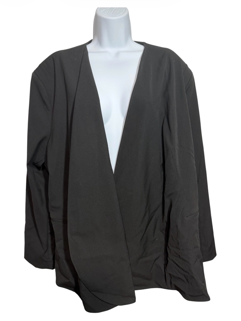 Classic Black Open-Front Blazer NYDJ Jacket Plus Size 3X Cover Up Cocktail Party